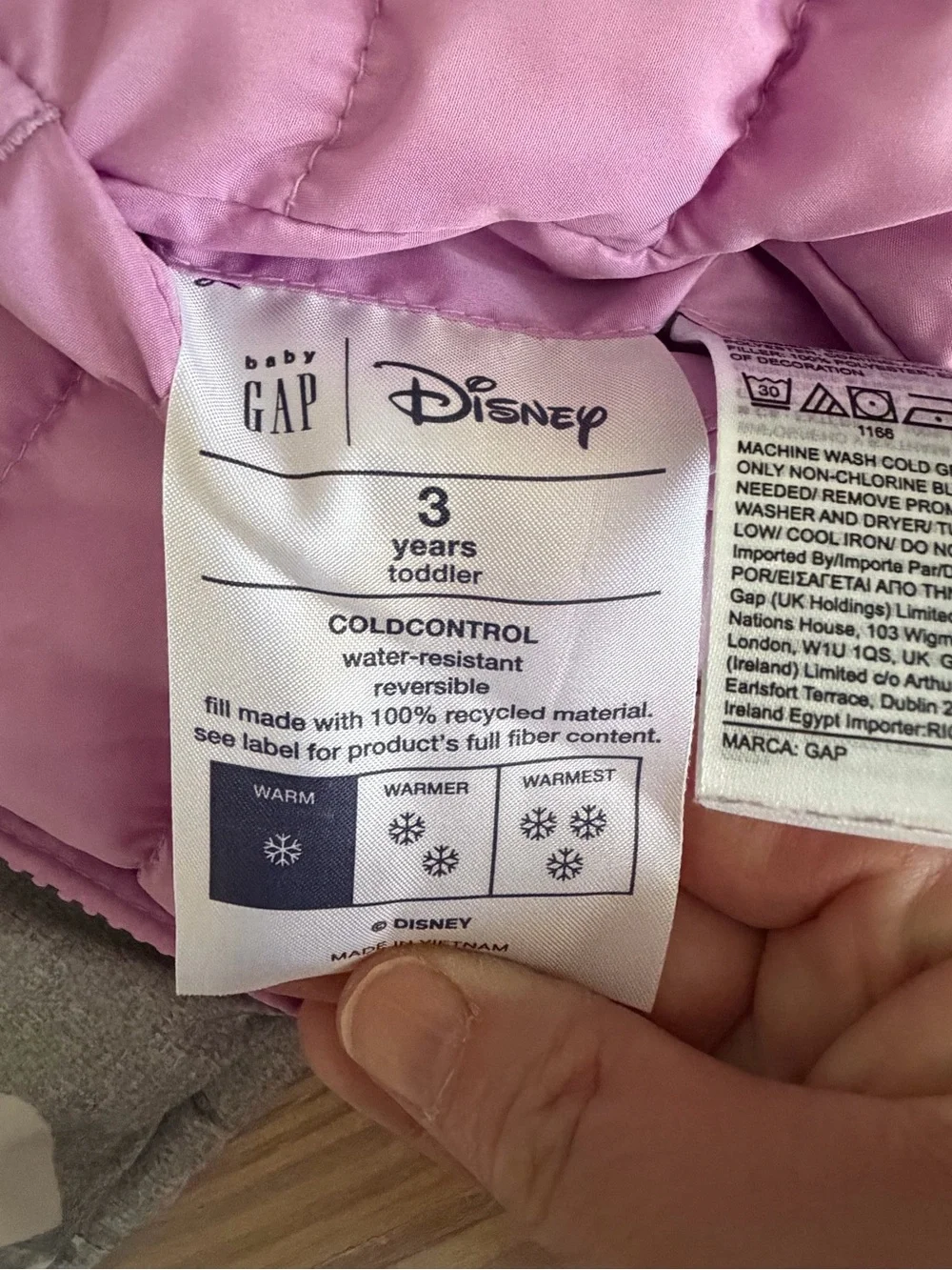 GAP Minnie Mouse Reversible Lightweight Puffer Jacket ☃️